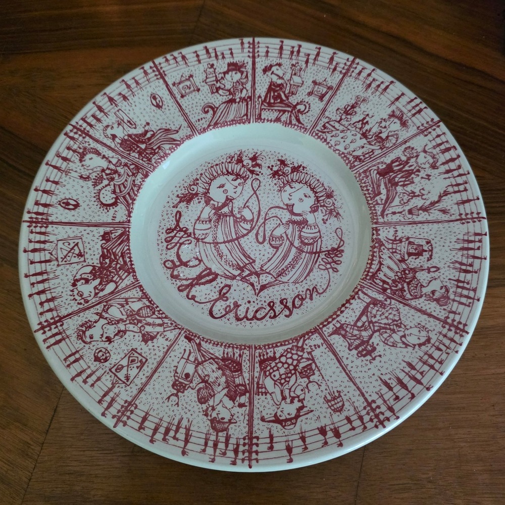 LM Ericsson Telephone Bjorn Wiinblad Nymolle Denmark Ceramic Wall Plate 9 inch